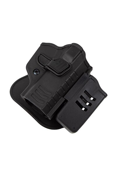 Polis Sepeti To Gun Holster CZ 75B Tabanca Kılıfı Önü Şarjörlüklü Siyah