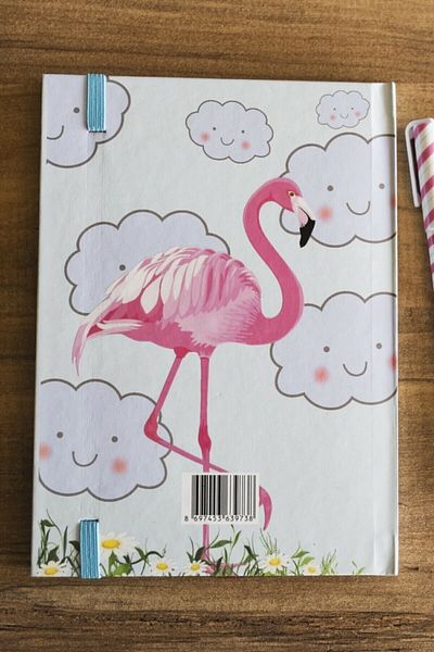 Lexi Bella Caiet cu puncte fără căptușeală cu model flamingo