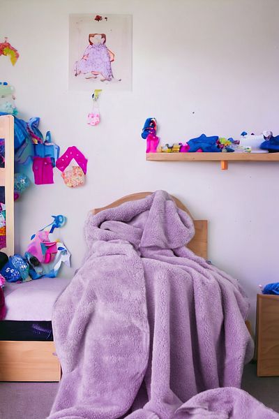 Mislina Home Tiny Wellsoft Baby - Kids Blanket Lilac 100x100 Cm