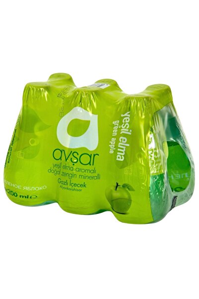 Avşar Yeşil Elma Aromalı Maden Suyu 200 Ml X 6 Adet