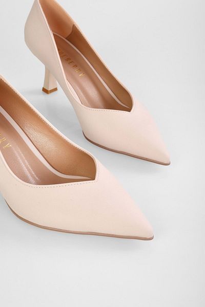 Shoeberry Pantofi cu toc de piatră din satin Carrie Skin de damă Stiletto