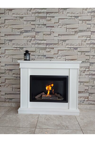 BLUEFLAME Classical White Bacasız Şömine ( bio ethanol şömine 1 litre şömine yakıtı hediye )