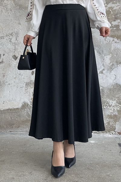 InStyle Fustă Scuba cu talie elastică - neagră