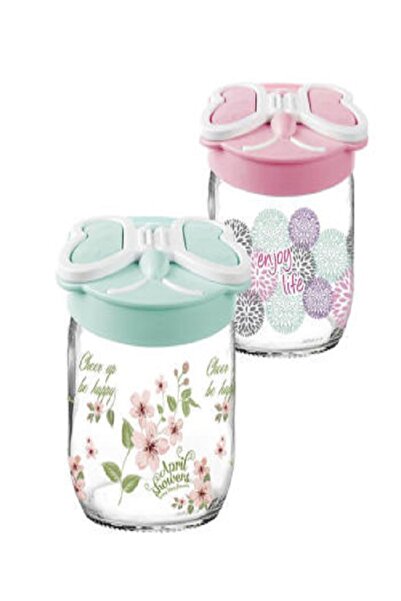 Kazanabil TİTİZ FLAP KELEBEK KAPAKLI DESENLİ KAVANOZ 425ML