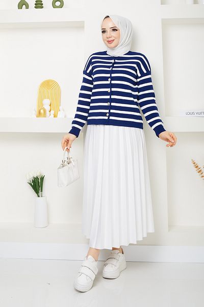 Pamuk Butik Γυναικεία Ζακέτα Πλεκτή με λαιμόκοψη