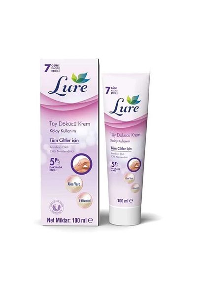 LURE 100 ml Hair Removal Cream - 2 Pieces for All Skin