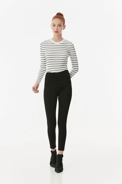 Fulla Moda High Waist Skinny Chino Pants