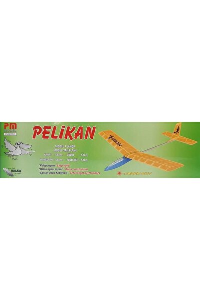 PM Pelikan Planör Model Çubuk Gövdeli Demonte Serbest Uçuş Modeli