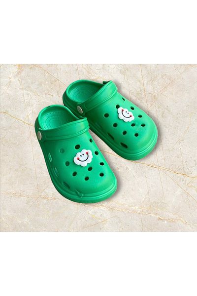 Twingo Children's Green Stickered Beach Bathroom Slippers