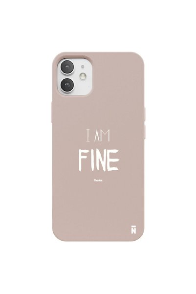 Casen iPhone 12 Fine Design Powder Pink Color Silicone Phone Case