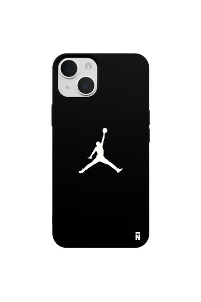Casen iPhone 15 NBA Tasarımlı Siyah Renkli Silikon Telefon Kılıfı