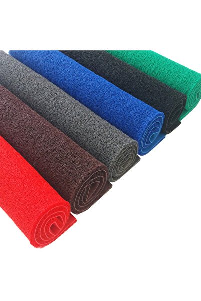 MZE Store Kıvırcık Paspas Dış Mekan Paspası Kaymaz Karmaşık Yolluk 1x8 Metre 14mm Kırmızı