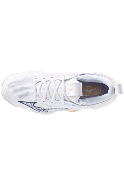 MIZUNO Wave Momentum 3 Kadın Voleybol Ayakkabısı BeyazMavi