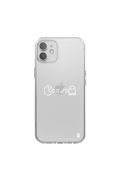 Casen حافظة هاتف من السيليكون الشفاف بتصميم Pac-Man لهاتف iPhone 12