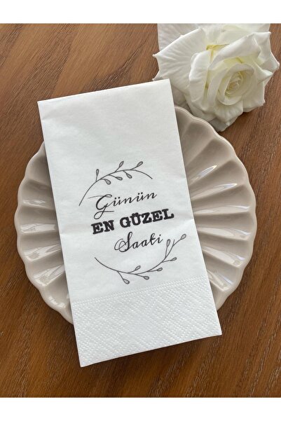 busrasdesign The Most Beautiful Time of the Day Printed Presentation Napkin 1...