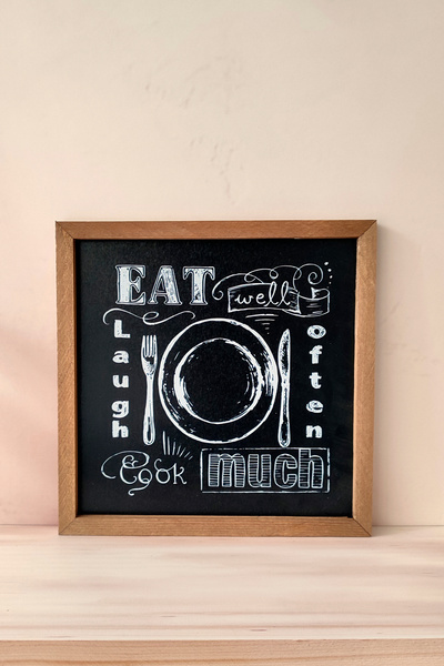 Tooall Eat Well, Make Good Food, Wooden Framed Painting