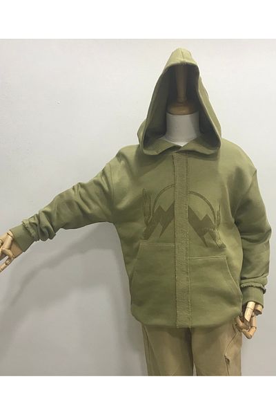 Çikoby Children's Hooded Khaki Sweatshirt
