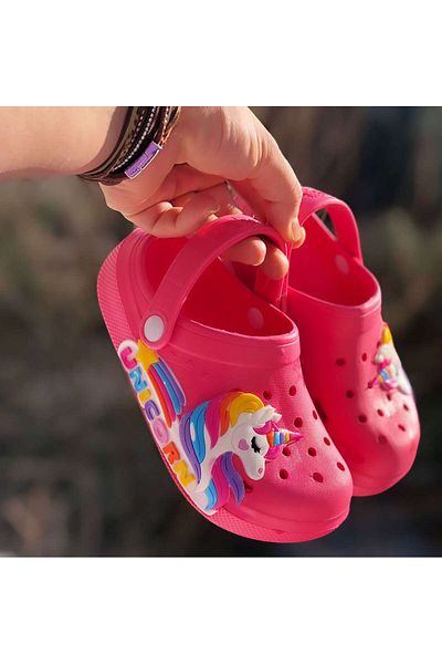 Pandalina Anti-Alunecare Talpa Lejera Unicorn Figurat Sandale De Lux pentru Copii Papuci Papuci pentru Piscina Mare