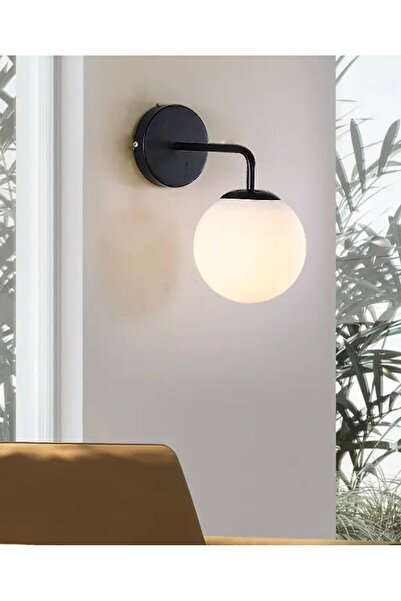 Buiva Modern Pilli Aplik Glop Camlı Pilli Led Duvar Aplik Serisi