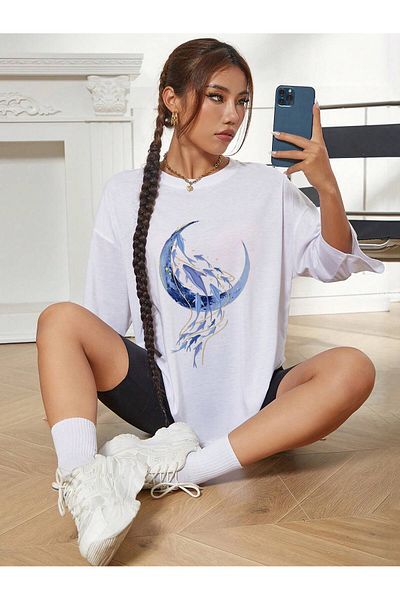 Jose Clothing Μπλουζάκι Unisex Oversize από οργανικό βαμβάκι με λευκή στάμπα - κοντομάνικο