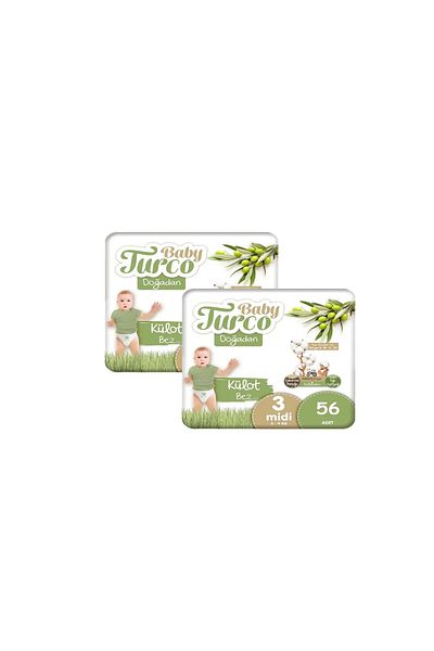 Baby Turco Doğadan Eco Panty Midi Number 3 2 Pack 56 X 2=112 Pieces