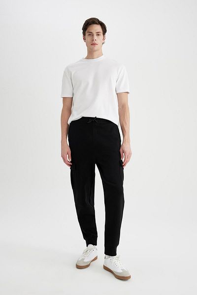 DeFacto Breite Passform – Jogger-Jogginghose mit Pike-Cargo-Taschen, Taillenschnürung, C4043ax24sp