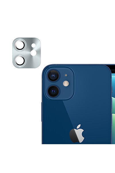 Nettech İphone 11 Uyumlu Metalik Seri Kamera Cam Koruyucu - Siyah