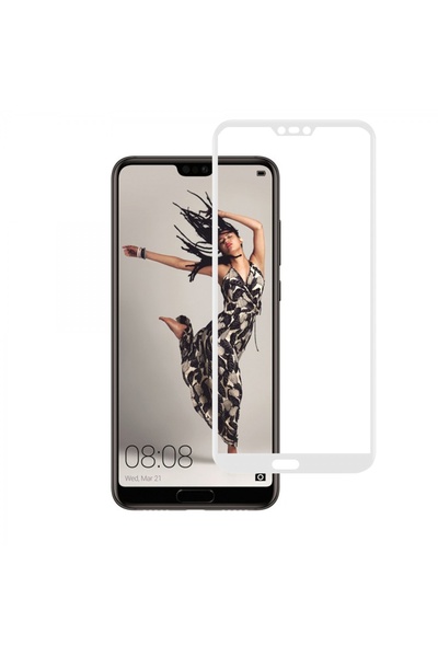 Helt Huawei P20 Pro Uyumlu Ön Koruma 9H Nano Ekran Koruyucu (Beyaz)