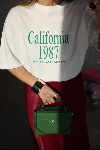 Jose Clothing Tricou cu mânecă scurtă, unisex, cu imprimeu alb, din bumbac organic