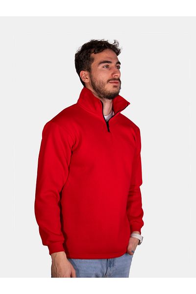 Çapıt Unisex Three Thread Raised Half Zippered Standard Cut Sweat