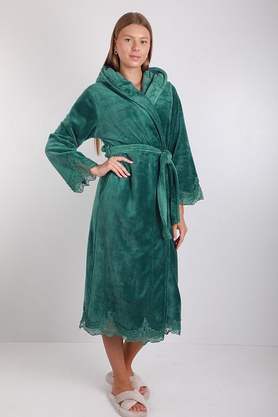 Wild Love Rochie de damă cu glugă din dantelă 100% bambus