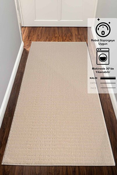Caretta Home Caretta Soffy Yıkanabilir Lateks Kaymaz Tabanlı Modern Dokuma Yo...