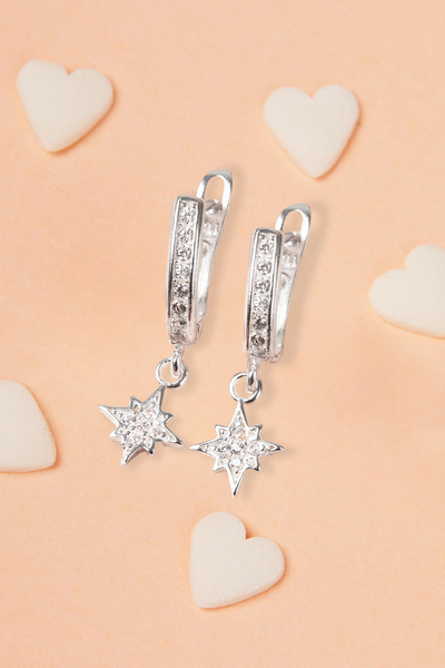 Elika Silver Yıldız Model 925 Ayar Gümüş Çocuk Küpesi