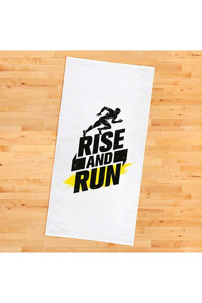 The Lucid Lab Rise And Run / Yellow Printed Sports Towel