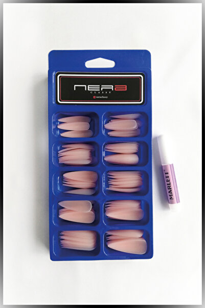 Nera Classy Stiletto 100'lü Takma Tırnak, 2gr Sıvı Yapıştırcı, Protez Takma T...