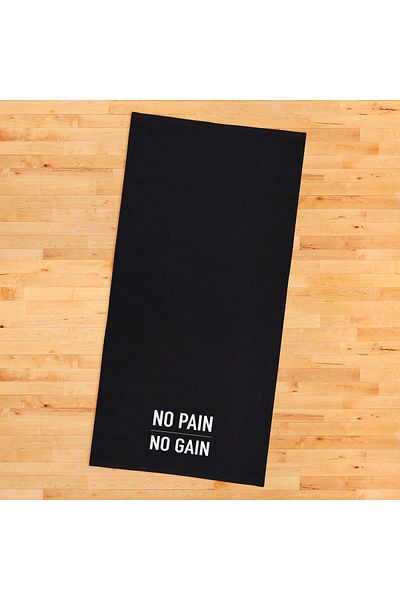 The Lucid Lab No Pain No Gain / Μαύρη αθλητική πετσέτα