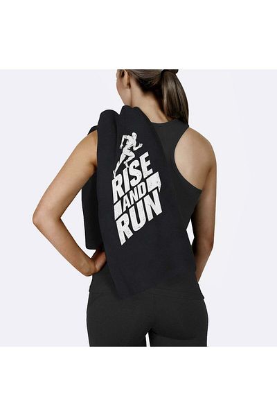 The Lucid Lab Rise And Run / Black Sports Towel