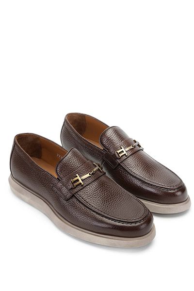 Tamer Tanca Men's Brown Genuine Leather Loafer Shoes