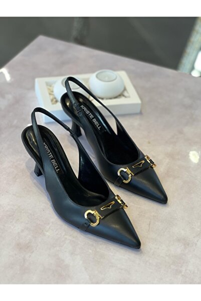 KRISTE BELL SERAP ESER - KRISTEBELL SİYAH TOKALI TOPUKLU AYAKKABI