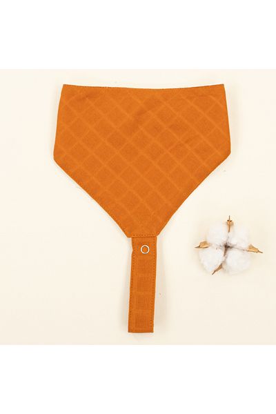 Yunikobaby Drooling Bib - Teether - Pacifier Strap - Tile Muslin
