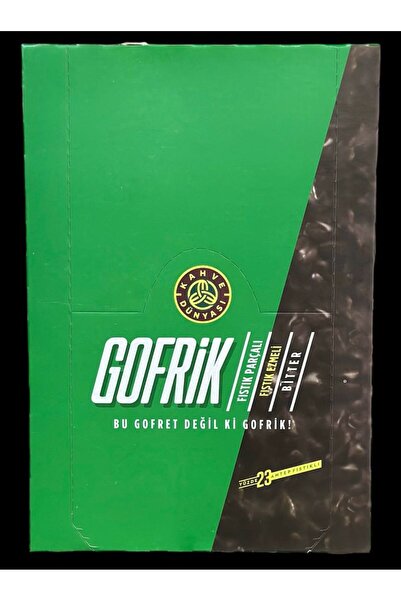 Kahve Dünyası KAHVE DÜNYASI GOFRİK BİTTER FISTIK PARÇALI & FISTIK EZMELİ 33 G...