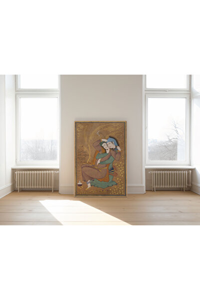 Pegziz Reza Abbasi Iran Minyatür Çizim Sanatı Dekoratif Poster 60x90cm.