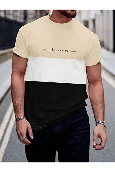 Keywest Μπλουζάκι Unisex μεγάλου μεγέθους Los Angeles Printed Cotton Crew Neck 3 χρωμάτων Oversize