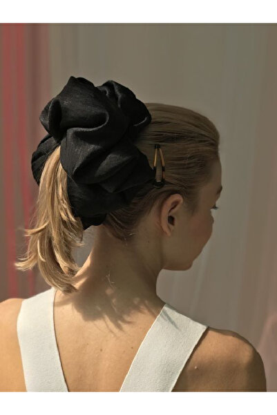 Atılgan Grp Lüx İpek Saten Kumaş XXL Scrunchie Toka, En  Büyük Boy Simit Toka, Handmade