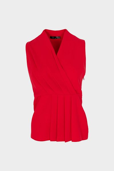 Ekol Mi Hakim Collar Pleated Blouse