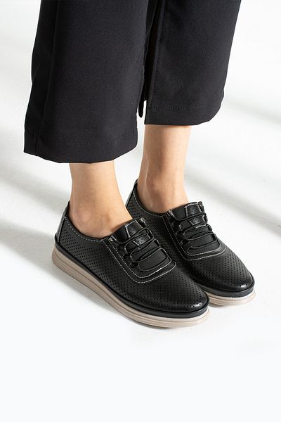 HKM shoes New Season Women's Daily Lightweight Seasonal Comfortable Full Orthopedic Lace-up Ballerina Shoes