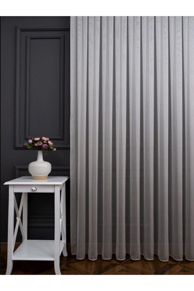 VENARDE CONCEPT Linen Effect Ttm Tulle Curtain Gray Color