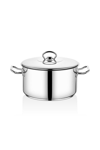 Özkent Çamlıca Deep Pot 30 Cm (18/10 Stainless Steel)
