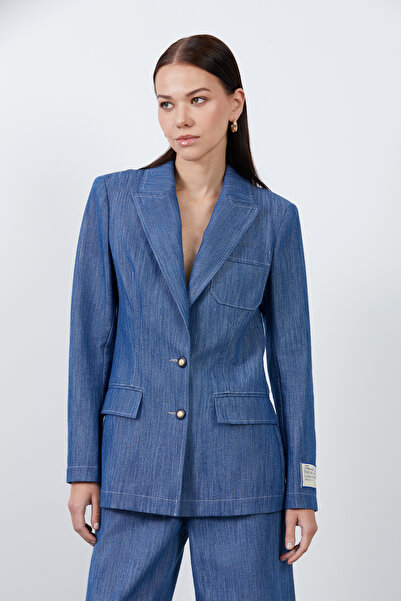 GİZİA Manşet Detaylı Denim Ceket