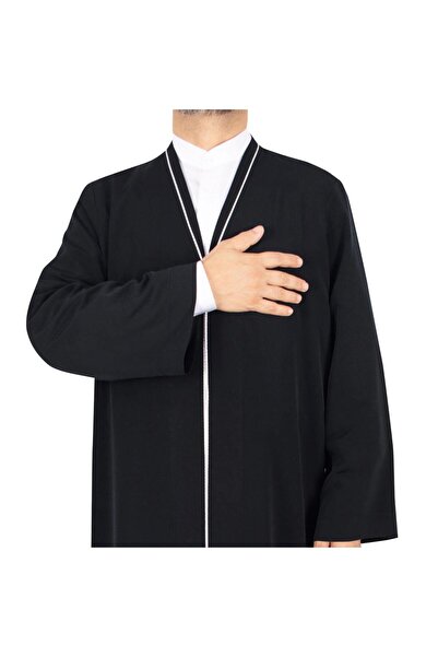 Akıncı Tekstil Buhara Cübbe Siyah - Biyeli